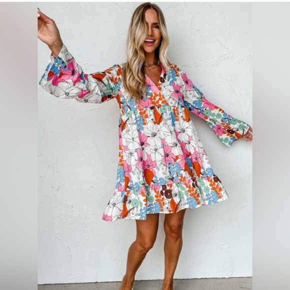 BNWOT floral babydoll dress - Picture 2 of 7